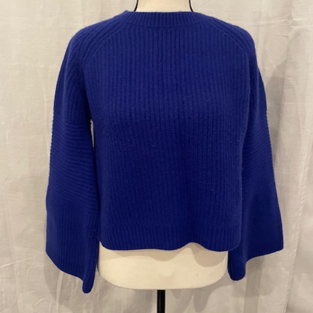 Needle Women's Royal Blue Sweater Bell Sleeves Size XS